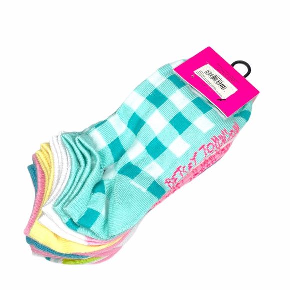 Betsey Johnson Easter Low Cut Socks Pink Blue 10 Pairs - Picture 2 of 6